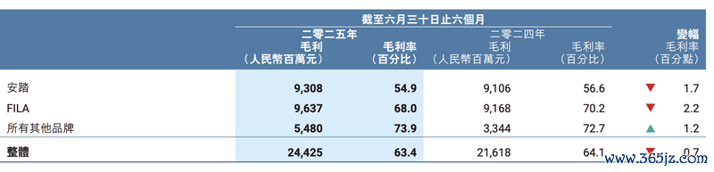图/安踏体育2025年半年报截图